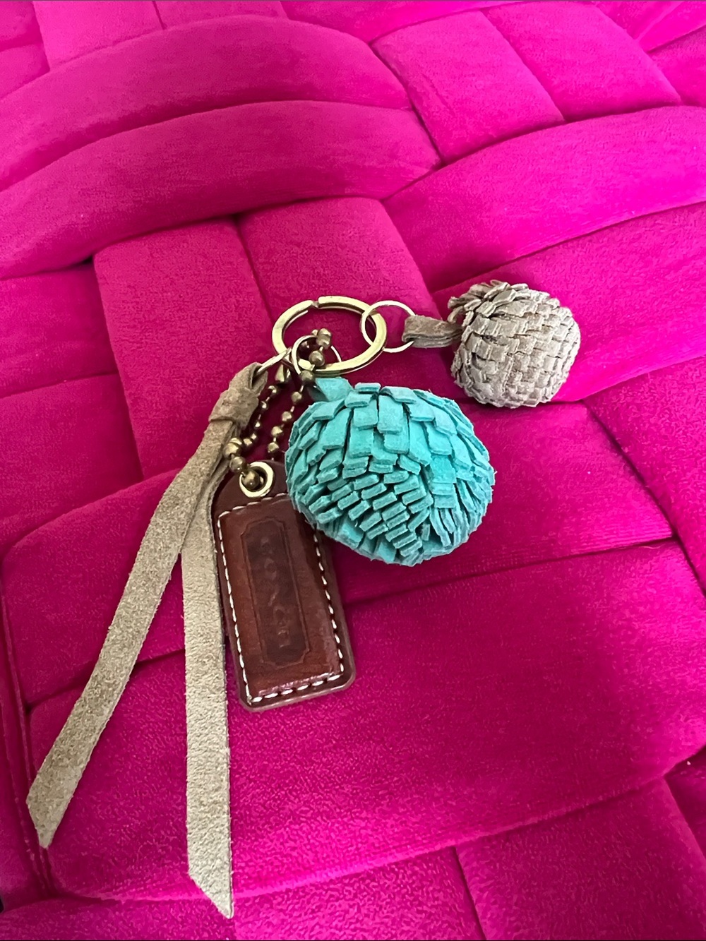 Coach 2005 Suede Pom Poms Hang Tag - Picture 2 of 7